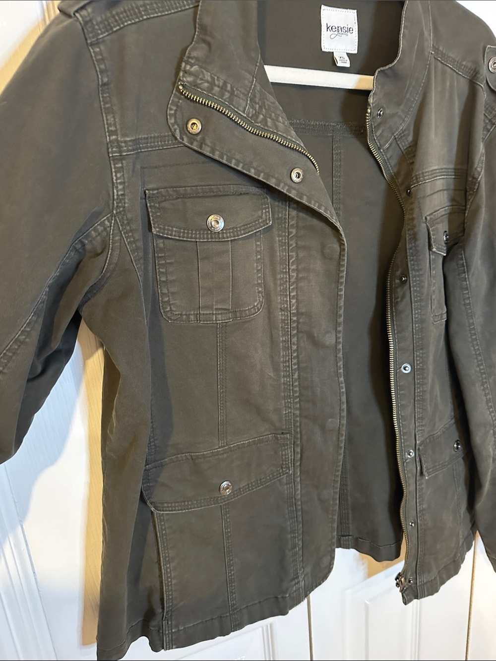 kensie Olive Green Utility Jacket | XL - Picture 7 of 15